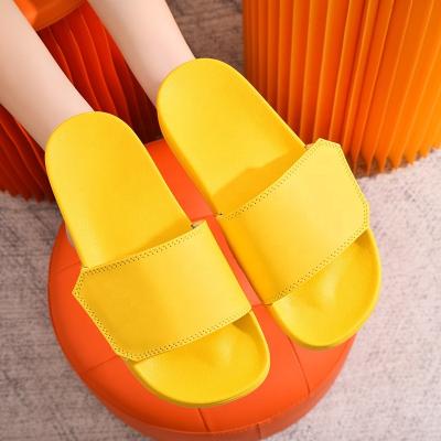 China Fashion trend newcomers fashionable customizable sandals for women and ladies new release summer yellow soft simple sandals slip sandals for sale