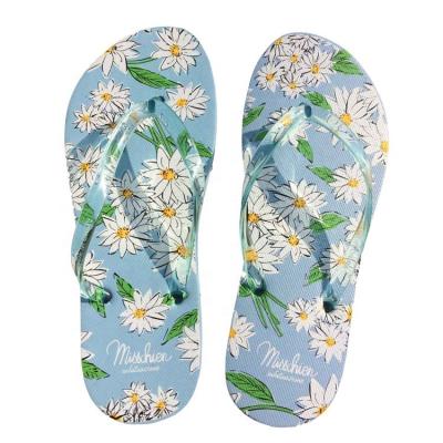 China Flip Flops Printed EVA Disposable Flip Flops Slippers Waterproof OEM Summer Custom Slippers for sale