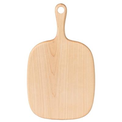 China Stocked Custom Multifunctional Double Sided Polished Wooden Kitchen Cutting Board With Handle for sale