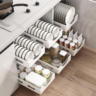 China Built-in Cutlery Tray Divider Shelf Home Drawer Cutlery Drawers Metal Kitchen Cup Holder Stand Dish Rack Rack Home Storage for sale