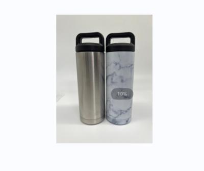 China Hot Selling Logo Sports Bottle Double Wall Viable Custom Stainless Steel Water Bottle Wide Mouth With Handle Bottle for sale