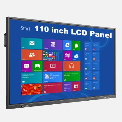 China Large Panel Size Office Or School Teacher 110 INCH Digital Registration Board Interactive Touch Screen TV LCD Smart Whiteboard for sale