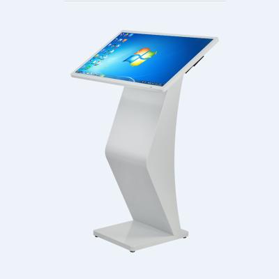 China Indoor Floor Standing 21.5 Inch Slim Capacitive Touch Screen Survey Kiosk for sale