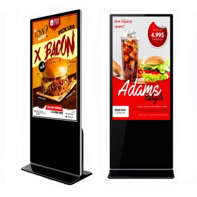 China 43 55 Type Indoor Advertising Player Equipment Rack Totem Inch 4K TFT Digital LCD Signage Display for sale