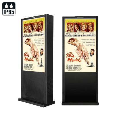 China High Quality Outdoor Use No Touch Screen High Definition Outdoor Floor Stand LCD Display Kiosk Digital Signage For Street And Park for sale