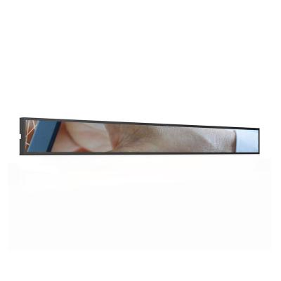 China 24 28 35 Indoor Ultra Wide 37 Inch Zoll Digital Retail Shelf Stretched Bar LCD Advertising Display for sale