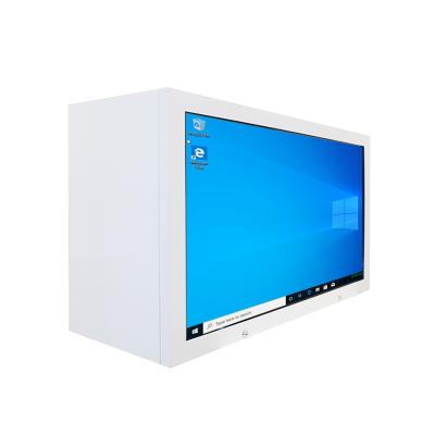 China New Design Stand Touch Screen 49inch Display Transparent LCD Display Box With Windows Or Android System for sale