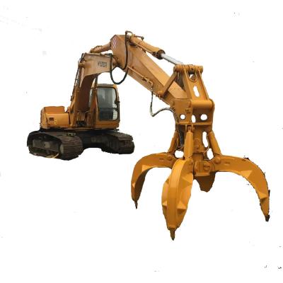 China Construction Material Stores Steel Bar Grab Excavator Log Grab Attachment 15 Ton Mini Crawler Excavator Log Grab Attachment for sale