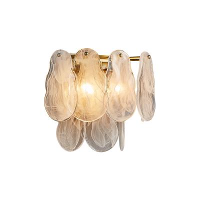 China Simple creative glass wall lamp personality cloud wall lamp living room bedroom bedside modern post-modern villa light luxury lamp for sale