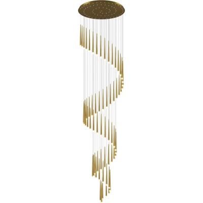 China Long Modern Villa Stair Light Rotating Chandelier for sale