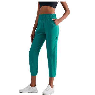 China Wholesale Breathable Fashional Quick Dry Loose Casual Pockets Yoga Pants High Waist Yoga Fitness Joggers Women Sports Gym Wear Pants for sale