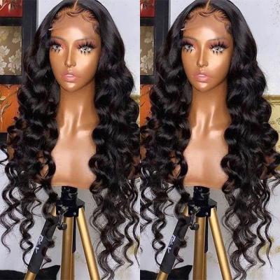 China Durable Hair Cuticle Aligned Natural Hair 13*4 Lace Wig Indian Hair Vendor Hair Closure And Short Frontal Wig Wigs For Black for sale