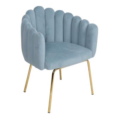 China Modern Luxury Elegant Blue Velvet Italian Tuft Fabric Kitchen Chair Factory Direct Convertible Armchair Living Room Dining Chair for sale