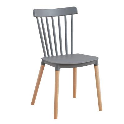 China Wood Leg Windsor Coffee Dining Chair Convertible Balcony Patio/Cafe Restaurant Kitchen Dining Chair Plastic Polypropylene Wood Leg for sale