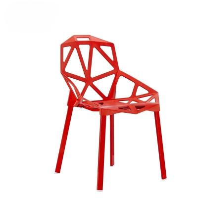 China Garden Convertible Furniture Plastic Stackable Armless Dining Lounge Set Geometric Chair Metal Leg Sillas De Fiesta Modern Party Chairs for sale