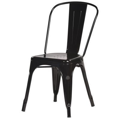 China Contemporary Tolis Vintage Bar Metal Frame Commercial Restaurant Garden Outdoor Cafe Dining Side Chair for sale