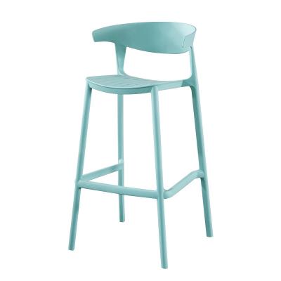 China Convertible Classic Nordic Plastic Kitchen Bar Chair High PP Bar Stool Chairs Dining Chair At Stools With Footrest Senchu ​​Furniture for sale