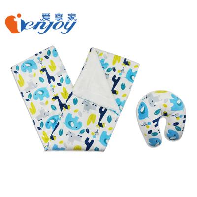 China Ienjoy Custom Anti-pilling Crease Double Warm Covering Set Include Neck Pillow for sale