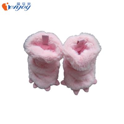 China Anti-odor Ienjoy Winter Plush Fleece Girl Booties Bear Claws Baby Shoes for sale