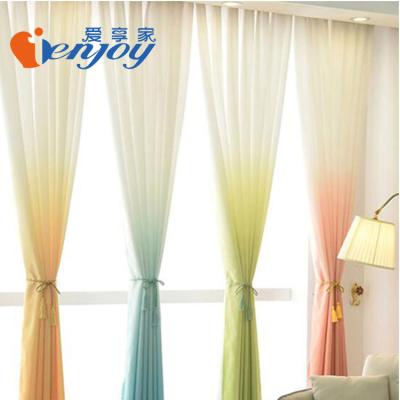 China 2019 Luxury Ienjoy Blackout Blackout Curtain Custom Printed Tulle Design Curtains Window Sheer Voile Curtain Living Room for sale