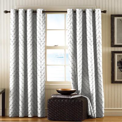 China Blackout Ienjoy Printed Faux Silk Running Curtains Grommet Panel for sale