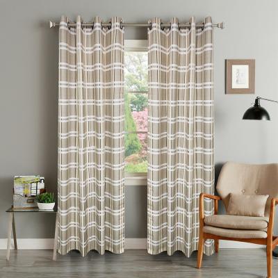 China Blackout Ienjoy plaid design high quality single window curtain for living room for sale