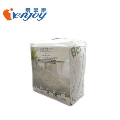 China Nondisposable Ienjoy Polyester Bed Mattress Cover Zipper Bamboo Jacquard Quilted Mattress Cover for sale