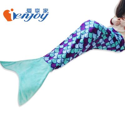 China Ienjoy New Design Anti-pilling Coral Fleece Printed Mermaid Tail Covering Adult for sale