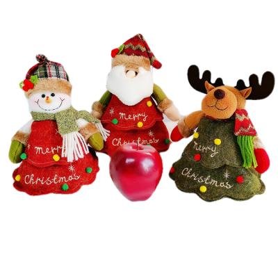 China Santa Sack New Santa Claus Cloth Christmas Gift Bag For Candy Apple for sale