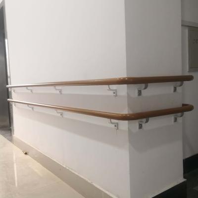 China Modern W Shape Resin Grab Bar PVC Resin Round Corridor Railing For Nursing Home for sale