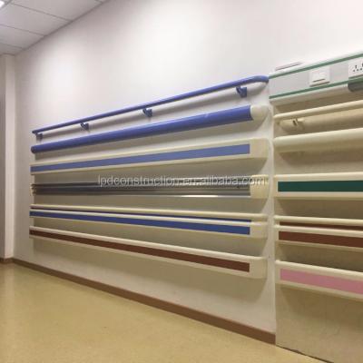 China Hand Grab And Wall Pad PVC And Aluminum Hospital Corridor Crashproof Handrail for sale