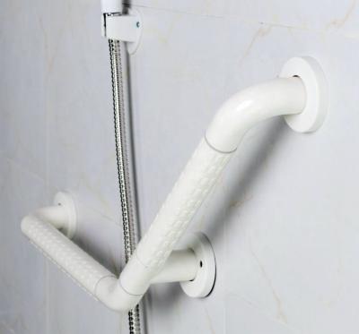 China Modern Stable Nylon Steel Shower Room V Shape Grab Holder Grab Bar For Disable for sale