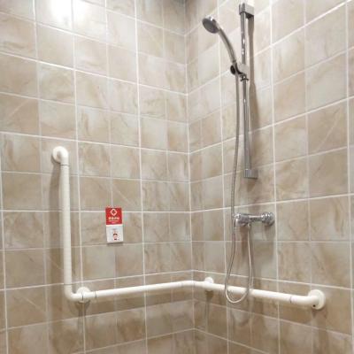 China Modern L Shaped 90 Degree Bathroom Safety Grab Bar For Tubs And Shower for sale