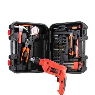 China Cheap Household Repair Good Performance Price DIY Tools Kit With Electric Drill for sale