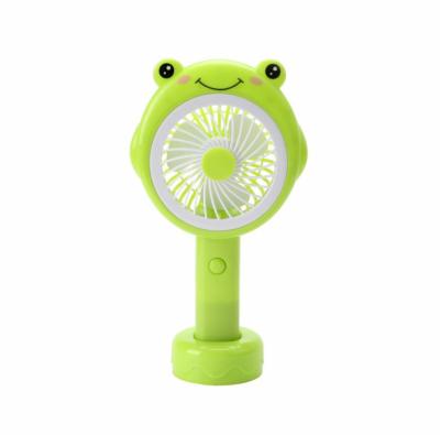 China Hotel SJ220825 Hot Small Portable USB Charging Mini Fan Hand Fan Led Cartoon Flash Light Electric Desktop Handled for sale