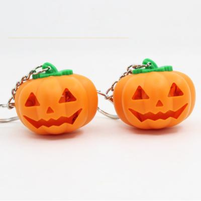 China New Gifts 22SJ0804 Plastic Capsule Toy 3D Led Flashing Light With Healthy Fruit Halloween Lovely Pumpkin Shape Key Chain Toy for sale