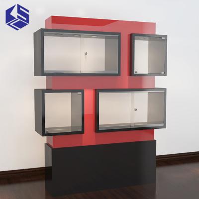 China Shop Fixture Hot Selling Aluminum And Glass Display Cabinets For Jewelry Display for sale