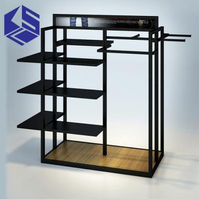 China display & present decoration men's clothing glass display rack stand retail men's clothing store showcase for sale