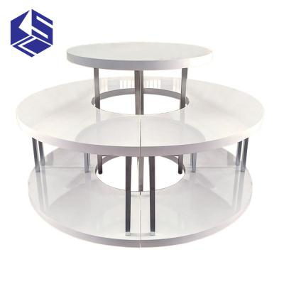 China Environmental Friendly Clothing Display Rack Round Table For Sale for sale