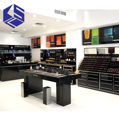 China Pedestrian Modern Cosmetic Techniques Display Street Shop Counter Furniture for sale