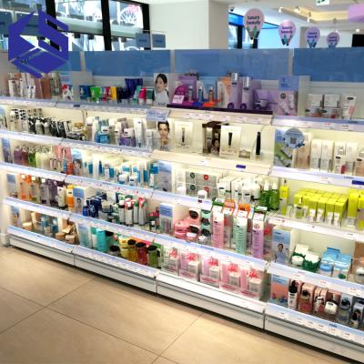 China China Supplier Environment Friendly Wooden Cosmetic Makeup Display Furniture Display Store Shelves for sale