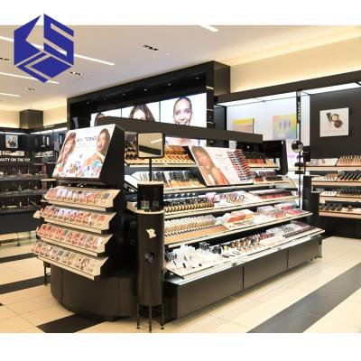 China Store Environmental Friendly High End Cosmetic Display Cabinet For Cosmetic Shop Products Display for sale