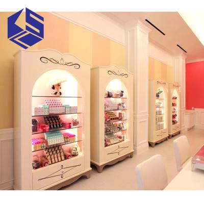 China 5 Years At Least Korean Cosmetic Glass Display Showcase Makeup Cosmetics | italian cosmetic brands display for sale