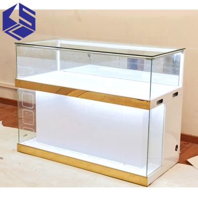 China display & hot selling mobile phone decoration display mobile shop furniture wooden cell phone shelf for sale