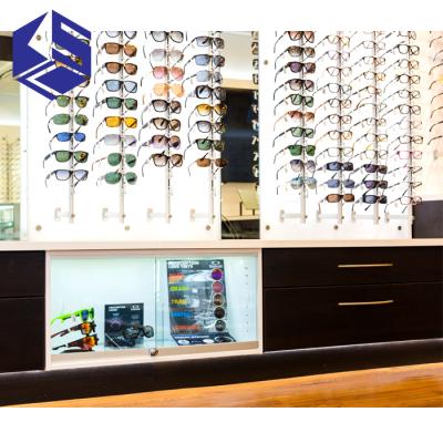 China Customized Attractive Wall Frame Shop Display Furniture Glass Eyeglass Eco-friendly Material Optical Display Rack for sale