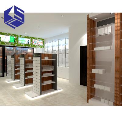 China Environmental Friendly KSL Store Pharmacy Furniture Display Wooden Medical Display Rack For Sale for sale