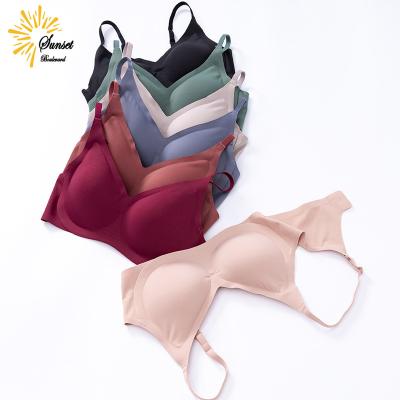 China Sexy Deep U Pump Bras For Women Push Up Lingerie Bralette Seamless Wireless Fashion Comfortable Bra Female Underwear Suggest for sale