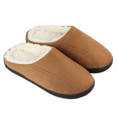 China Round Cozy Mens Memory Foam Winter Fluffy Cozy Slippers Slip On Clog House Shoes Indoor Outdoor for sale