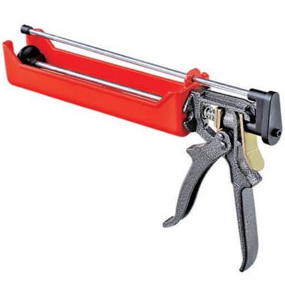 China 10:1 Aluminum Body 330ml/345ml Side by Side Cartridge Caulking Gun Two Component Dispenser Silicone Gun, 12:1 Drive 16:1, Force 1800N for sale