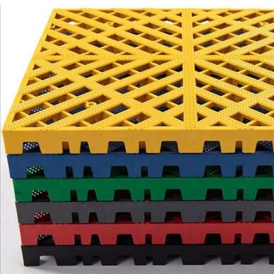 China Waterproof Wear Resistant Anti-slip Plastic Car Padded Flooring Flooring PVC Garage Floor Tiles Mats for sale